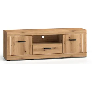 Feldmann-Wohnen Lowboard Dora Evoke Eiche 160 / 40 / 55 cm , Holz , 160x55x40 cm , Wohnzimmer, TV Möbel, Lowboards, Lowboards stehend