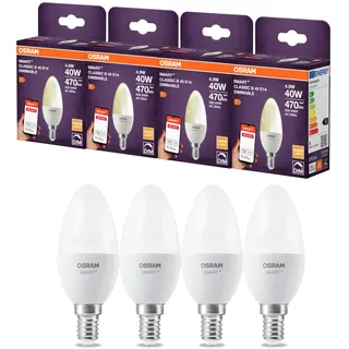 Osram SMART LED Lampe B40 4,9W E14 warmweiß