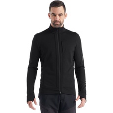 Bild von Herren Quantum Iii Pullover, langärmelig, Wolle, mit durchgehendem Reißverschluss Sweatshirt, schwarz, Medium