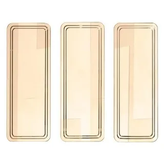 Goldenes Modernes Spiegel Set Wandspiegel Schminktisch Spiegeln 3tlg - Gold