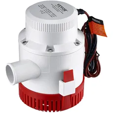 Bild Bilge Pumpe, 3000 GPH 12 V automatische Lenzpumpe für Boote mit Schalter, 40 mm Auslassdurchmesser, kleine Boots-Bilgenpumpe, elektrische Marine-Bilgenpumpe für Boote, Teiche, Pools, Keller