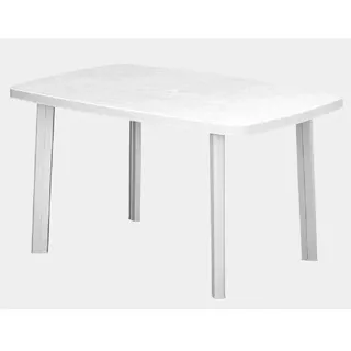 PROGARDEN Gartentisch 140 x 90 x 72 cm weiß