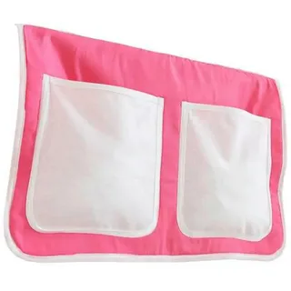 Mid.you Betttasche , Rosa, Weiß , Textil , Uni , 2 Fächer , 56x32x2 cm , Babymöbel & Kindermöbel, Kinderzimmer & Jugendzimmer, Kinderbettzubehör