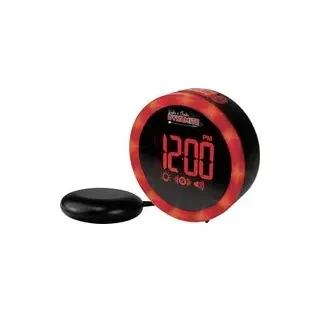 Geemarc JWNS-DYNAMITE_BLK_VD Quarz Wecker Schwarz Alarmzeiten 1 USB Anschluss, Extra lauter Weckton