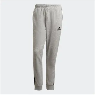 Adidas Essentials French Terry Tapered Cuff 3-Streifen Hose Medium Grey Heather / Black 2XL