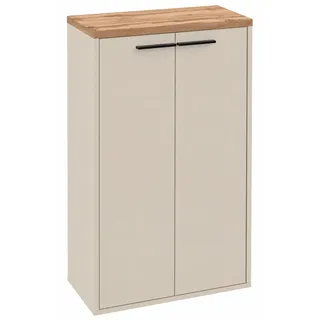 Schildmeyer Saga Midischrank 55 x 100,3 x 20,4 cm Cremebeige/Eiche Landhaus