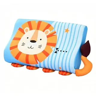 Jonuin Schlummerkids Kissen, 46x26cm Calmly Kinderkissen mit Kopfkissenbezug, Memory Schaum, Ergonomisch Schlummerkids Kissen Kinder, Atmungsaktiv Komfortkissen für Kinderschlaf (Löwe)