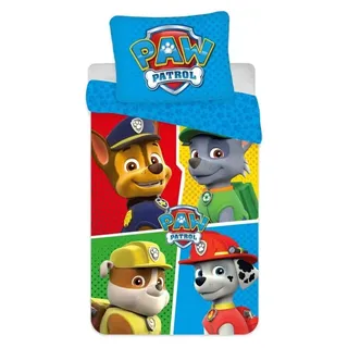 aptex sj Paw Patrol Babybettwäsche „4 PAW“ 100x135 | 100 Baumwolle