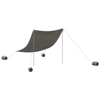 vidaXL Strand-Schattenzelt mit Sandsäcken Grau 214x236 cm - Grau