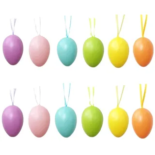 Deko Eier 6 cm 12 er Set Pastellfarben Ostereier