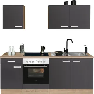 OPTIFIT Küchenzeile Leer 210 cm grau