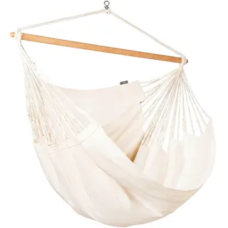 La Siesta Hängesessel , Weiß , Holz, Textil , Bambus , 140x170x210 cm , Gartenmöbel, Gartenschaukeln, Hängesessel