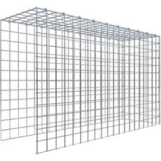 Bild von Gabione, silbergrau, Maschenweite 5 cm x 5 cm,