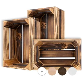 Creative Deco Kleine Holzkiste Vintage 30 x 20 x 15 cm 1-tlg. braun