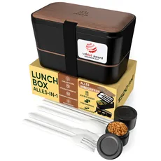 Bild Bento Lunchbox verschachtelbar 1500 ml All-in-One, Bento Box Erwachsene, Mahlzeit Prep Container für Männer