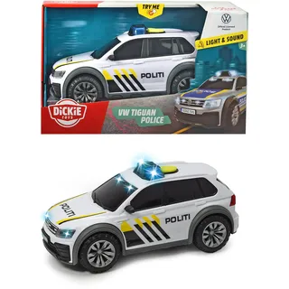 Dickie Toys 203714013007 - Norwegisch VW Tiguan R-Line Polizeiauto mit Freilauf, Licht und Ton - 25 cm, Ab 3 Jahren, Batterien enthalten