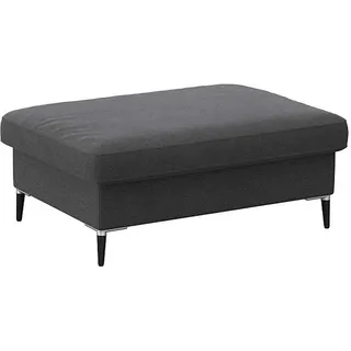 FLEXLUX Pouf "Fiore" Kaltschaum, Füße Alu+schwarz, dervit grau
