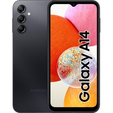 Samsung Galaxy A14 LTE Android Smartphone ohne Vertrag, 64 GB, 4 GB RAM, 6,6 Zoll Dynamic AMOLED Display, 5.000 mAh Akku, Black, Handy inkl. 30 Monate Herstellergarantie [Exklusiv bei Amazon]