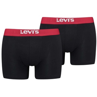 Levi's Levi's® Boxershorts, (Packung, 2er-Pack), mit breitem Logobund schwarz