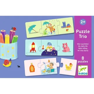 DJECO Puzzle Trio My Day 8x3 Teile