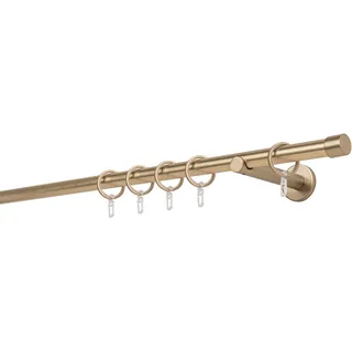 ONDECO 20mm,1-läufig,Rohr,Wandträger 12cm,Endstück cap Farbe: Messing-Matt, Größe: 120cm