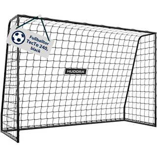 HUDORA Fußballtor TecTo 240 – Outdoor-Tor mit klick-System für schnellen Aufbau – mit extra Netzfixierung – verbesserter Rostschutz – Schnell montiert, ideal für Training, Garten, Spiele und Freizeit