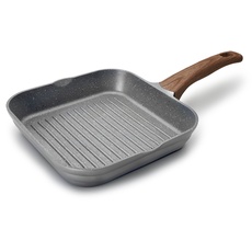 Lacor Aluminium Grill Inductionfähig Stilo24 cm, Grau, 44 cm