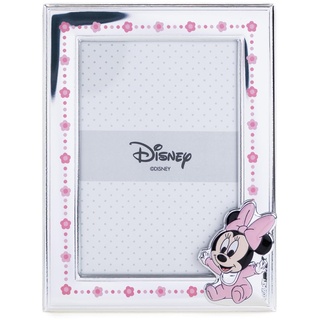 VALENTI & CO. Disney Baby - Minnie - Bilderrahmen in Silber für Kinder, Geschenkidee für Taufe, Geburt oder Geburtstag (9x13 cm)