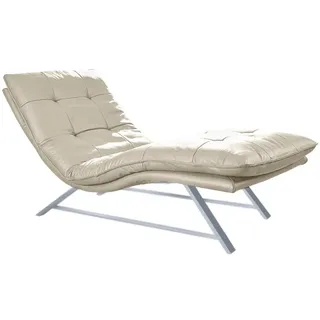 W.SCHILLIG Relaxliege "daily dreams" in Waffelkissen-Optik, wahlweise mit Motor, Kufengestell, in 2 Breiten, eisgrau z59