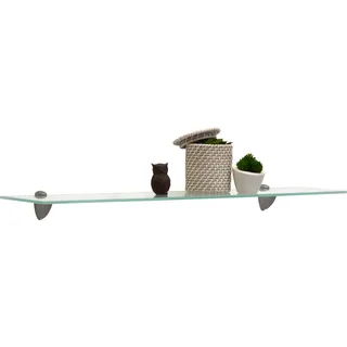 Boxxx Glasablage , Weiß , Glas , 78x0.6x18 cm , Wohnzimmer, Regale, Wandboards
