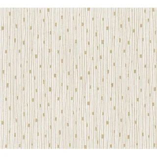 A.S. Création Vliestapete Linien Creme Gold