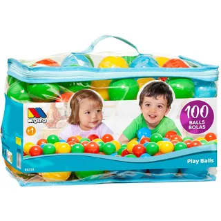 MOLTO Beutel mit 100 bunten Kugeln, 6,5 cm, für Bällebecken, ultra-widerstandsfähig, flexibel und ungiftig, sensorisches Spielzeug für Babys, Lernspielzeug für Kinder, 6 Monate