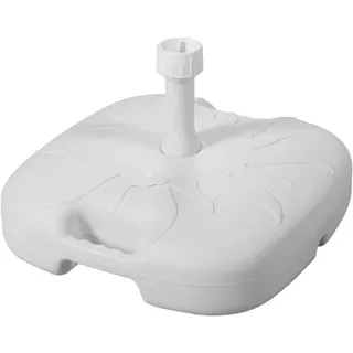 Doppler Sonnenschirmständer , Weiß , Kunststoff , 46x14x45 cm , wetterbeständig, Haltegriff , Sonnenschutz, Sonnenschirmständer