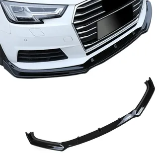 JOM 8W0805900 Frontspoiler Frontspoilerlippe Frontflap Spoiler Splitter schwarz glänzend +ABE+ für Audi A4 B9 (Typ 8W) 15-19