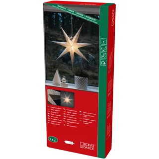 Konstsmide Papierstern 78 cm Silber