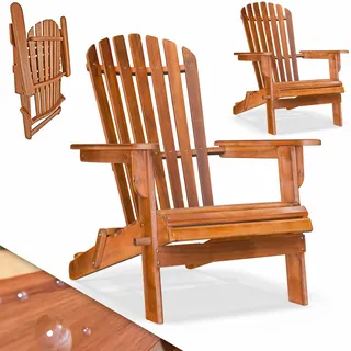 Liegestuhl Adirondack 2er-Set Akazienholz klappbar