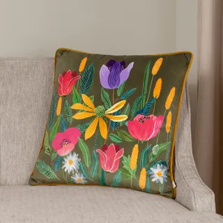 Wylder Nature House of Bloom Celandine Feather Filled Cushion - Twin Pack