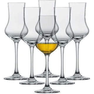 SCHOTT ZWIESEL Grappaglas Bar Special (6er-Set), klassische Schnapsgläser mit Stiel, spülmaschinenfeste Tritan-Kristallgläser, Made in Germany (Art.-Nr. 120518)