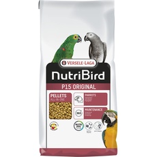 VERSELE-LAGA - NutriBird P15 Original - Extrudierte Pellets - Erhaltungsfutter für Papageien - Einfarbig - 10kg
