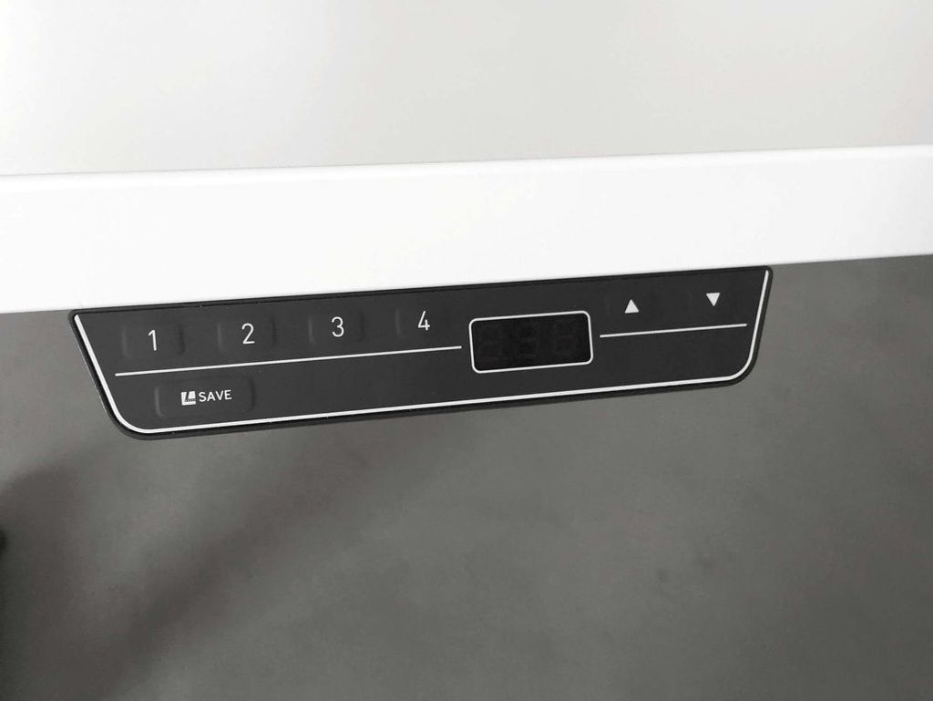 Bild von XBHM12 elektrisch höhenverstellbarer Schreibtisch buche rechteckig, C-Fuß-Gestell weiß 120,0 x 80,0 cm