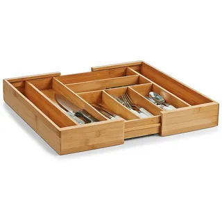 Zeller Besteckkasten ausziehbar Bambus 35-58 x 43 x 6,5 cm