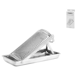 Edelstahl Reibe mit Auffangbehälter ohne Griff Crazystock Selection