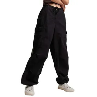 Superdry Vintage Baggy Parachute Cargohose - Black - M-L