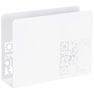 HAKU Möbel Zeitungsständer weiß, Metall - Maße: B 35 cm x H 26 cm x T 10 cm, Style: Modern