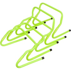 Trademark Innovations Unisex-Erwachsene HURD-ADJ-5X-LTGR Trainingshürden mit Einstellbarer Geschwindigkeit, Hellgrün, 5 Stück, lichtgrün
