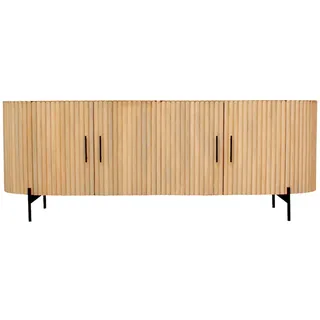 SIT Möbel SIT Sideboard 1 Stk. tlg. Kommode, Lamellen-Design im Retro Stil, Breite 190 cm, beige