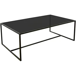 Novel Couchtisch , Schwarz , Metall, Glas , rechteckig , eckig , 60x36x100 cm , gastro- und objekttauglich , Wohnzimmer, Wohnzimmertische, Couchtische, Couchtische Glas