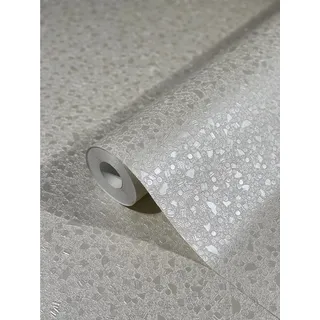 Glööckler Vliestapete Imperial Uni geometrische Formen Pearl-Beige