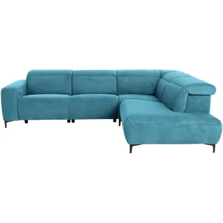 Pure Home Lifestyle Ecksofa , Petrol , Textil , Uni , Ottomane rechts, L-Form , 290x223 cm , Blauer Engel, Goldenes M, Dgm , Typenauswahl, Rücken echt , Wohnzimmer, Sofas & Couches, Wohnlandschaften, Ecksofas