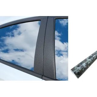 6x PREMIUM A B C Säule Tür Leisten Auto Folie Wrap Set in Camouflage Matrix